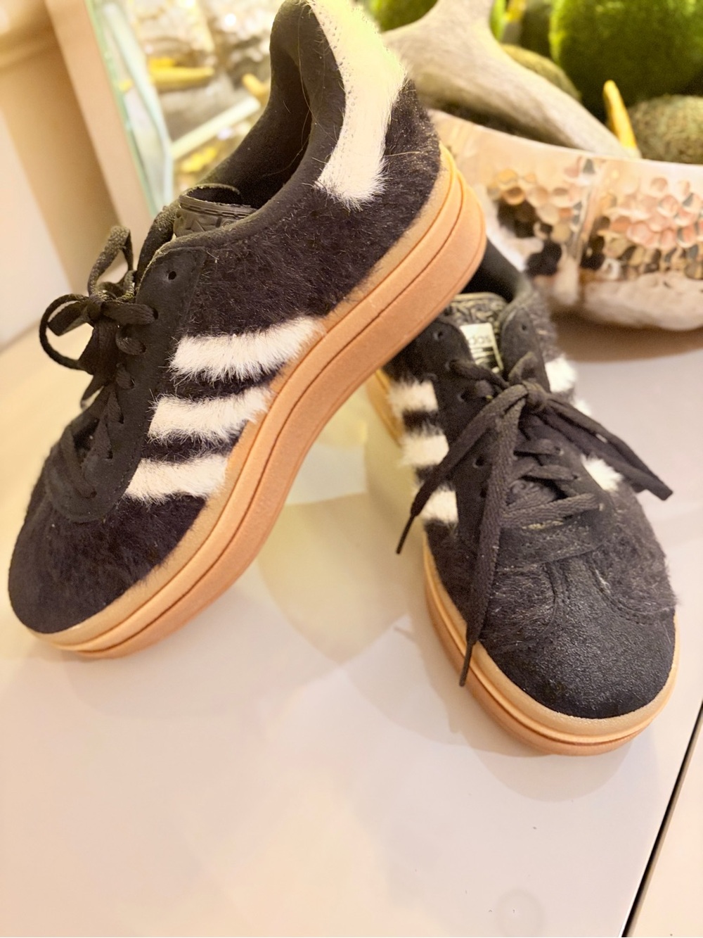 Adidas Gazelle Bold Furry platform sneaker size 6-worn once